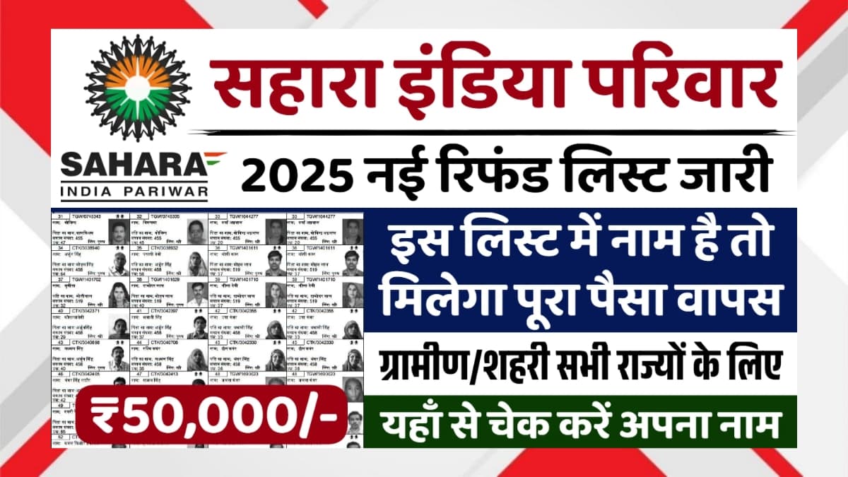 Sahara India Refund List 2025